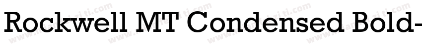 Rockwell MT Condensed Bold字体转换